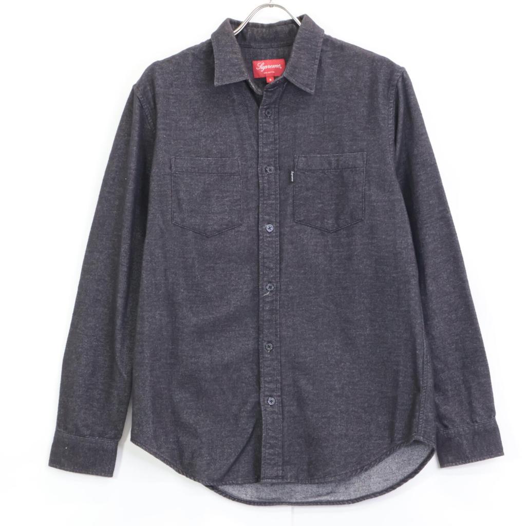 Supreme Cotton long sleeve shirt tops S Charcoal grayUsed