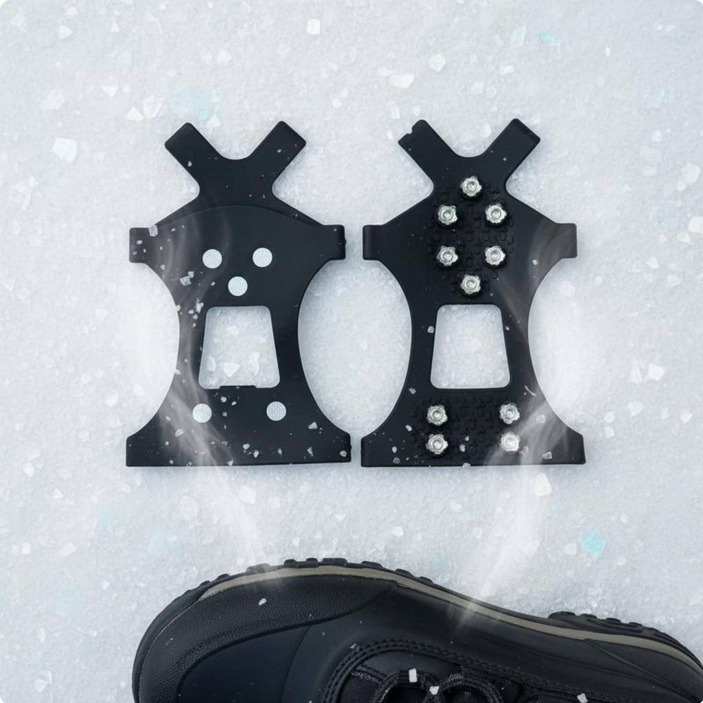 Anti Slip Shoe Spikes Lightweight over Ice Cleats Traction for Shoes Climbers,