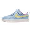Nike Court Borough 2 Leather Comfortable Versatile Non-Slip Shock Absorbing Durable Low-Top Basketball Shoes Kids Sneaker Blue BQ5451-405