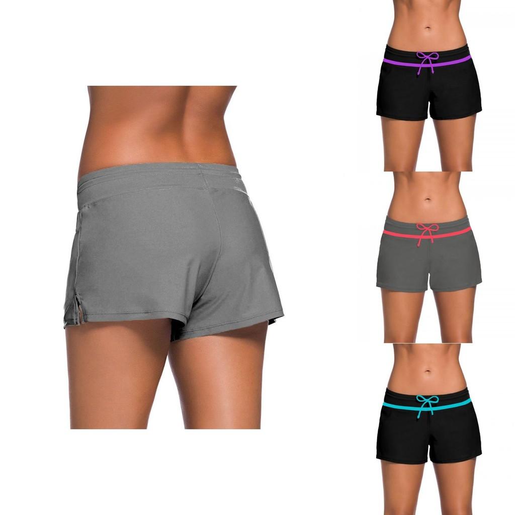 Plus Size Square Swim Shorts For Women Conservative Frenulum Design With Large Size And Good Elasticity
