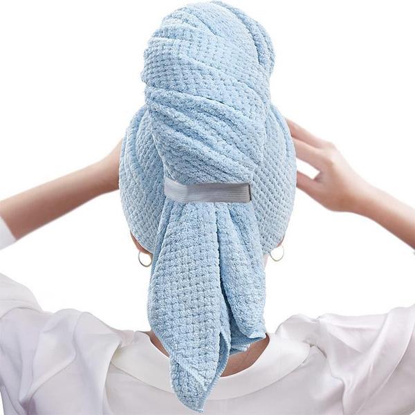 Microfiber Hair Towel Wrap For Women & Kids - Travel & Bathroom Essential - Quick Dry Hair Turban For Curly, Long & Thick Hair 39.37''x23.62''