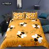 Bienenwaben Bettwäsche Set Fliegende Wildtiere Geometrisch Floral Bettbezug Einzel- King-Size Mikrofaser Sechseck Bienenstock Bettdeckenbezug