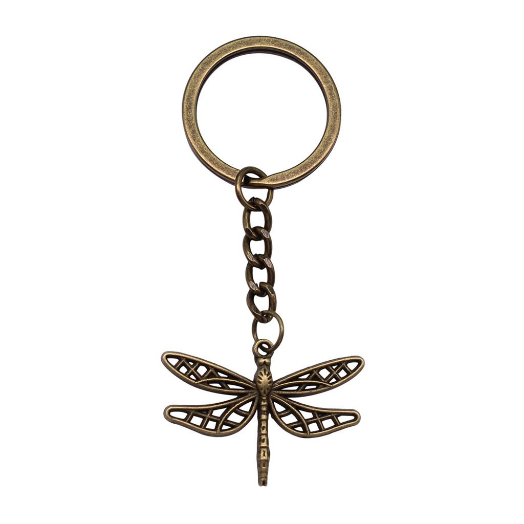 Breloc cu Charm Libelulă și Albină Pandantive Fluture Inel pentru Chei Inel de 28mm