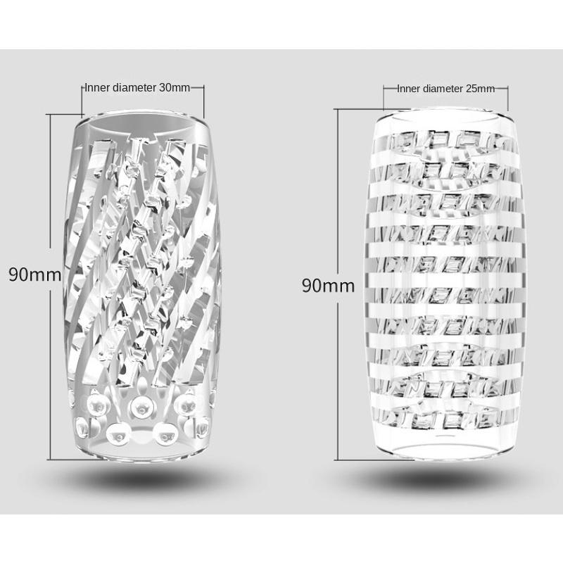 Transparent Male Masturbator Artificial Pussy Vaginal for Men Glans Sucking Penis Pump Spikes Exerciser Sex Toys for Man 18+