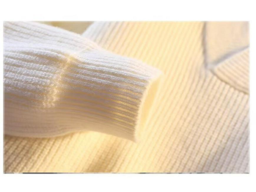 2024 Men's Autumn/Winter American Retro V-Neck Cardigan Sweater - Casual Solid Color Knitwear