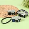 Mini Camera Keychain Dollhouse Slr Camera Model W/Shutter Flash Camera Keyring Bag Pendant Necklace Pendant Doll Dress Up Toy