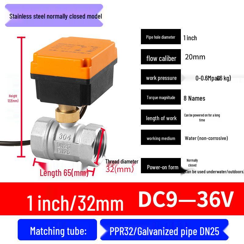 Mini Electric Ball Valve: Two-Way Threaded, Underwater & Waterproof, 220V/24V/12V