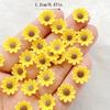 50Pcs New Mixed Nail Art Resin Yellow Chrysanthemums Designer Charms Rhinestones DIY Craft For Nail 3D Decorations