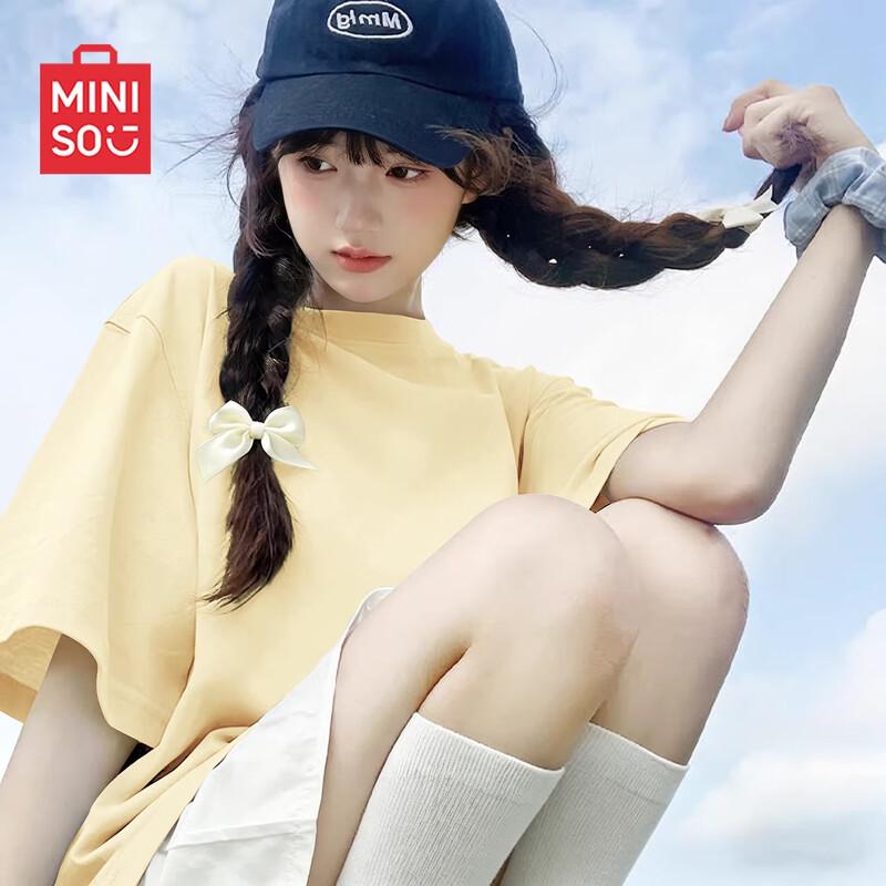 MINISO Women's Pure Cotton Basic T-Shirt