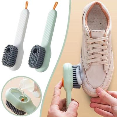 Multifunkční kartáček na čištění bot Měkký automatický tekutý kartáč na boty Kartáček na oblečení s dlouhou rukojetí Kartáček na mýdlo s háčkem Clean Tool