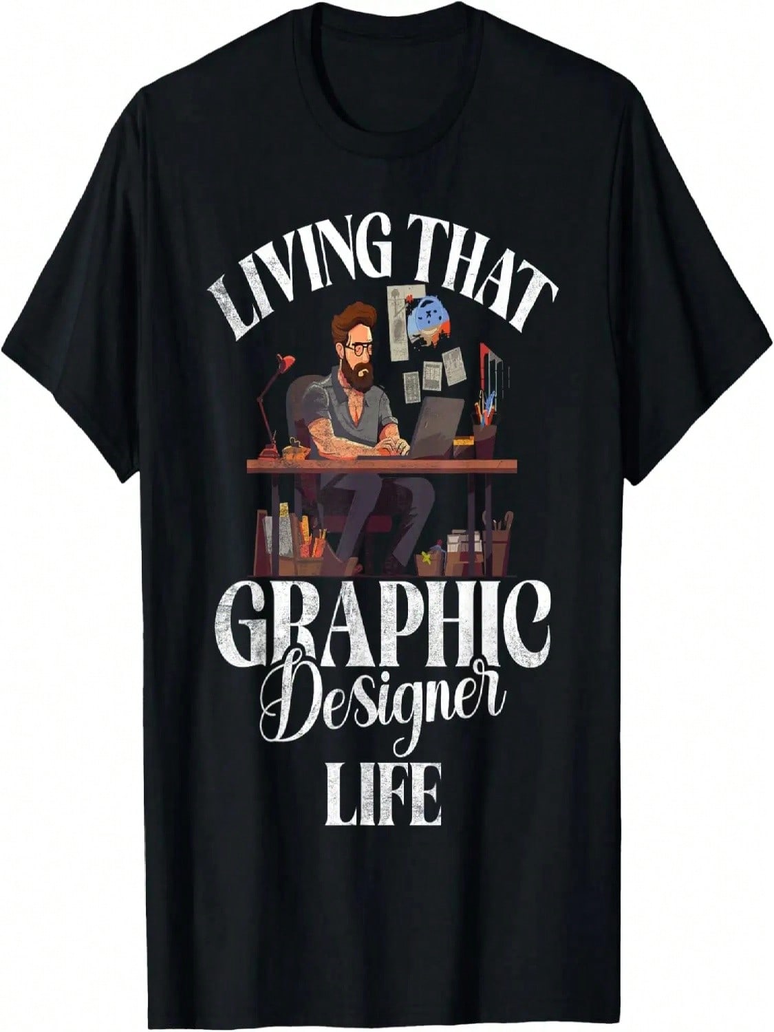 Living That Graphic Designer Life Graphic Designer T-Shirt S разноцветный