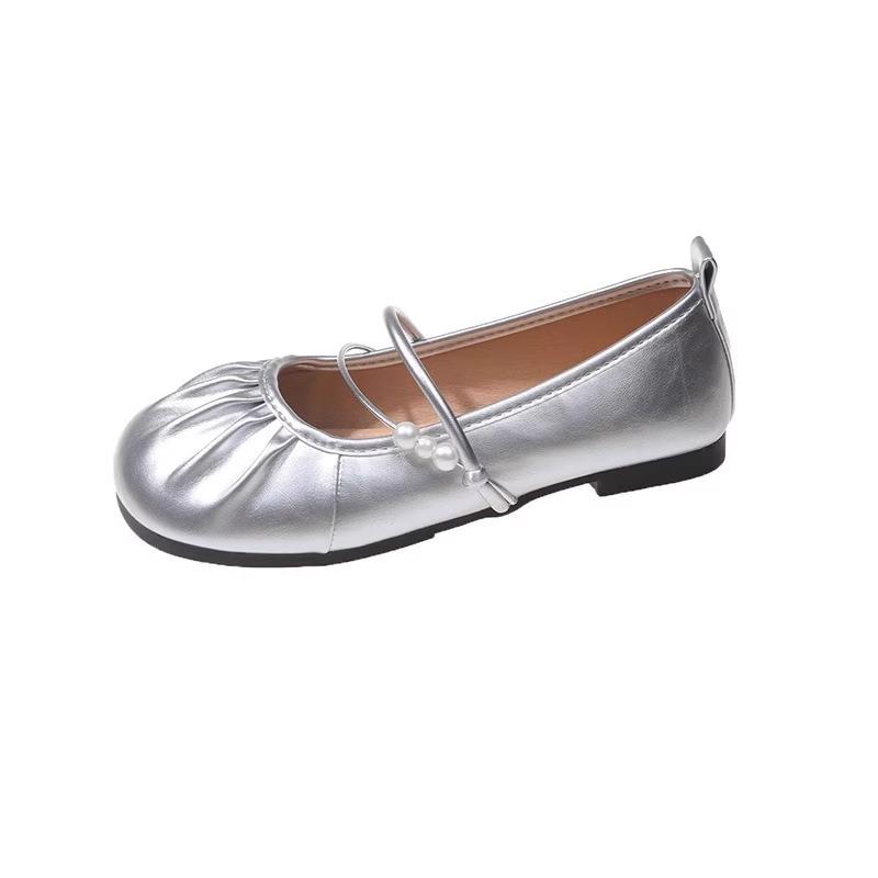 Flat-bottomed Mary Jane single shoes women's autumn gentle matching skirt shallow mouth soft-soled beanie shoes