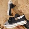 Large Size Sequined Platform Fashion Single Shoes Autumn New Shallow Mouth Rhinestone Sneakers