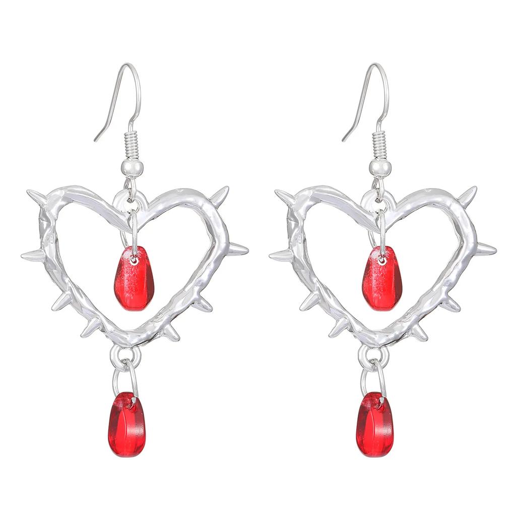 Trend Cross Black Heart Shaped Pendant Earrings Set  Luxury Quality Jewelry Birthday Gift
