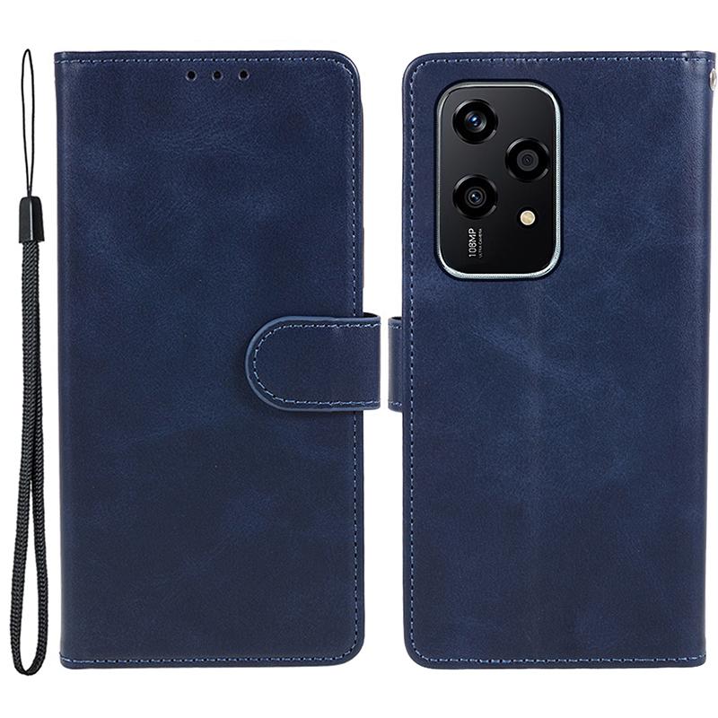 

For Honor 200 Lite Case Leather Wallet Phone Cover with Magnetic Clasp Blue