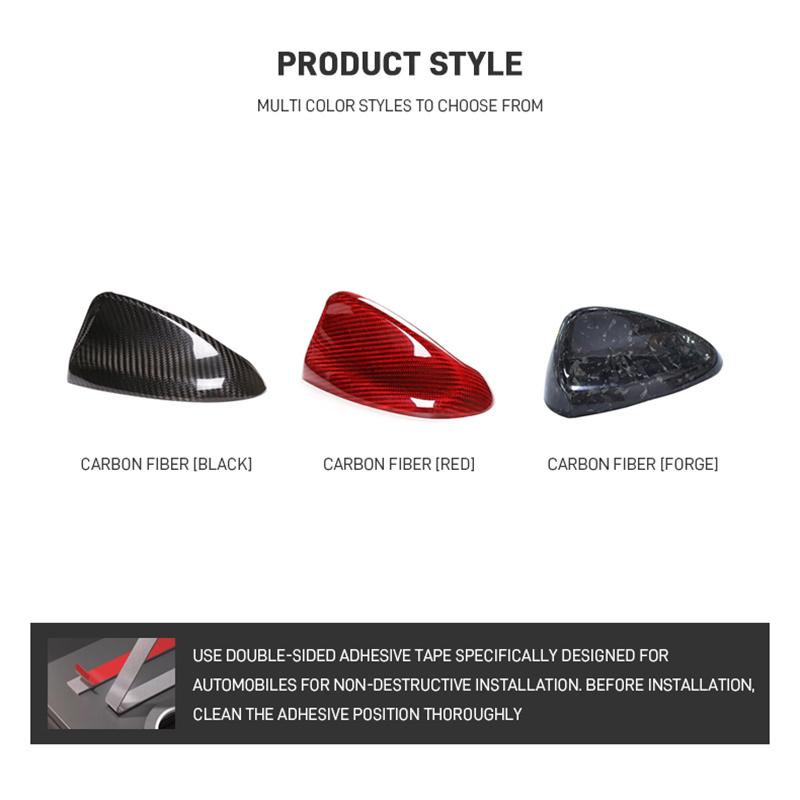 For 2017-2025 Alfa Romeo Giulia Stelvio Tonale Real Carbon Fiber Shark Fin Antenna Cover Exterior Decor Accessories
