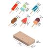 Wooden Ice Cream Toys Kids Pretend Play Simulation Kitchen Toys Wood Ice Lolly Playing Game for Children Kids Birthday Gift