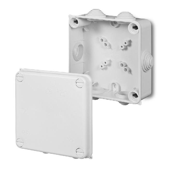 Surface-mounted box PK-4 IP55 134x134x53 with/insert 5x10 EP-Lux