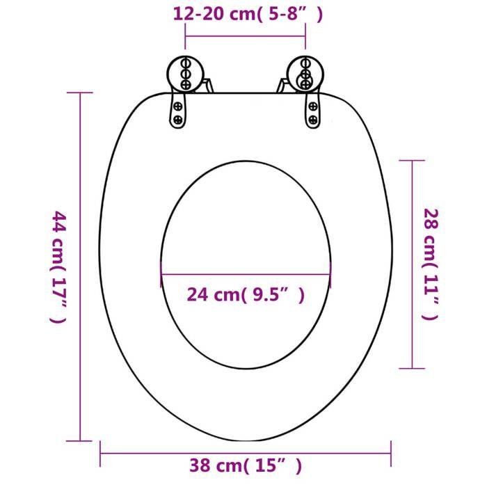 VidaXL Siège de toilette avec Couvercle MDF Étoile de mer 140805
