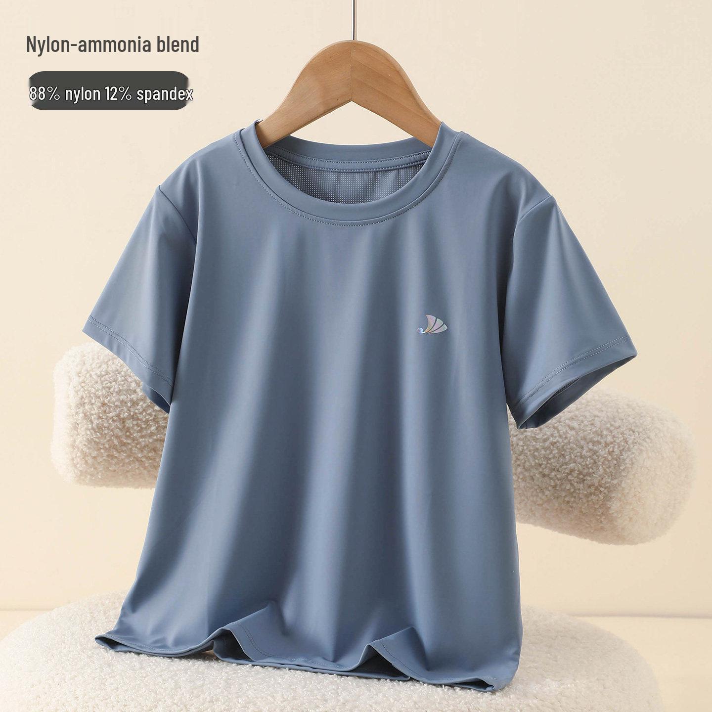 Kids Outdoor Sports Breathable Mesh Top - Short Sleeve Sun Protection Shirt for Boys & Girls Size 130