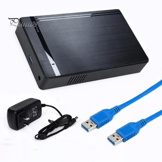 Hard Drive Box 1 Set 2.5/3.5 Inch HDD Enclosure Driver-free Smart Sleep Data Storage Case ABS Disk SATA to USB 3.0 Adapter for Home Mobile Solid State