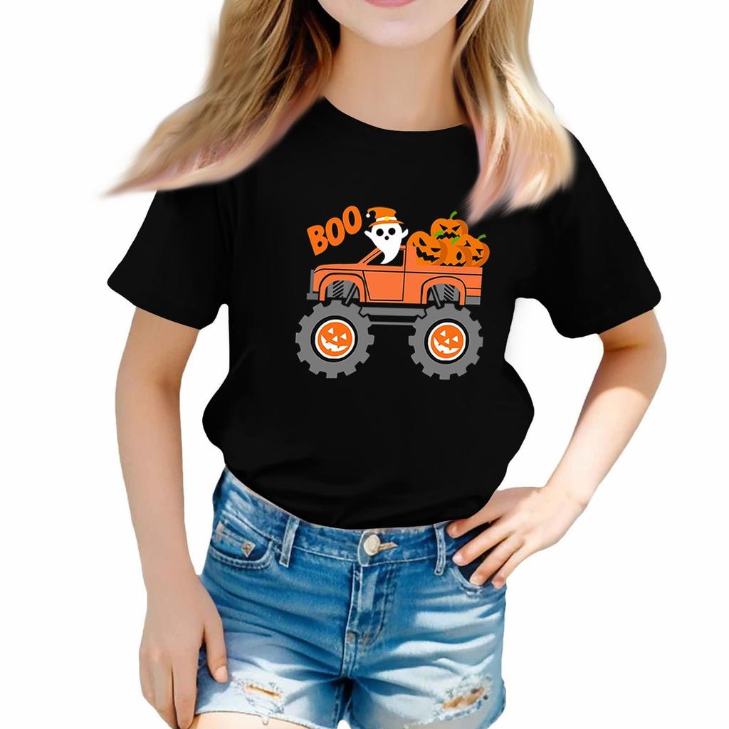 Toddler Girl Boy T-Shirts Halloween Day Kids Top Boys And Girls Printed Short Sleeved T-shirt