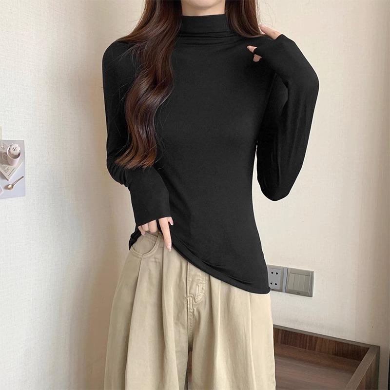 

Одежда для осени и зимы Maillard, полуводолазка с длинными рукавами, женская футболка, внутренний слой, облегающий топ, утягивающий, немецкий бархат, теплый базовый слой XL