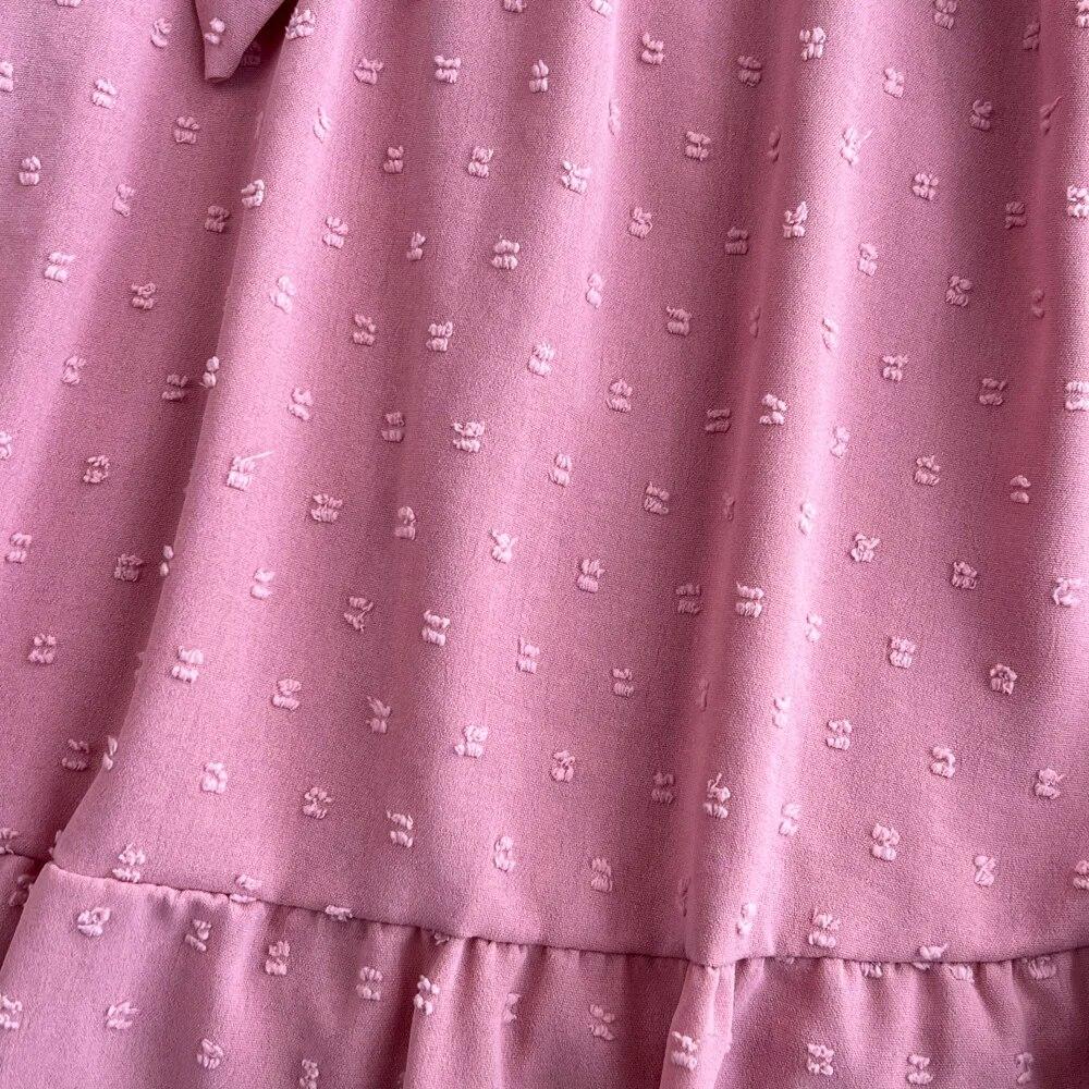 Letnia Polka Dot elegancka sukienka jednoczęściowa damska Vintage dekolt w serek sukienki z latającymi rękawami damska wysoka talia linia A patchworkowa sukienka plażowa 2024 nowość