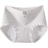 10A Antibacterial Women's Pure Cotton Bear Print Triangle Period Panties - Long Crotch, High Coverage