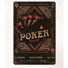 Vintage Poker Night Metal Sign, Ornate Playing Card Wall Art, Game Room Man Cave Decor Statement Piece for Poker Enthusiasts