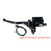 Motorcycle Brake Pump Front Master Cylinder Hydraulic Brake Lever Right For Dirt Pit Bike ATV Quad Moped Scooter Buggy Go Kart