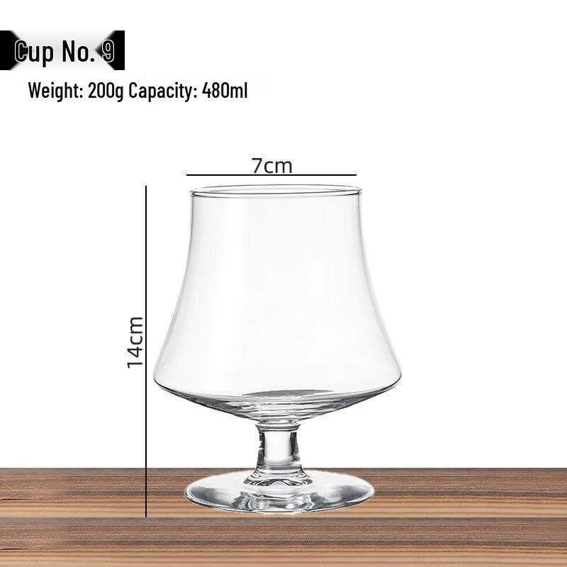 ZISIZ Handmade Glass Whiskey Tumbler Set