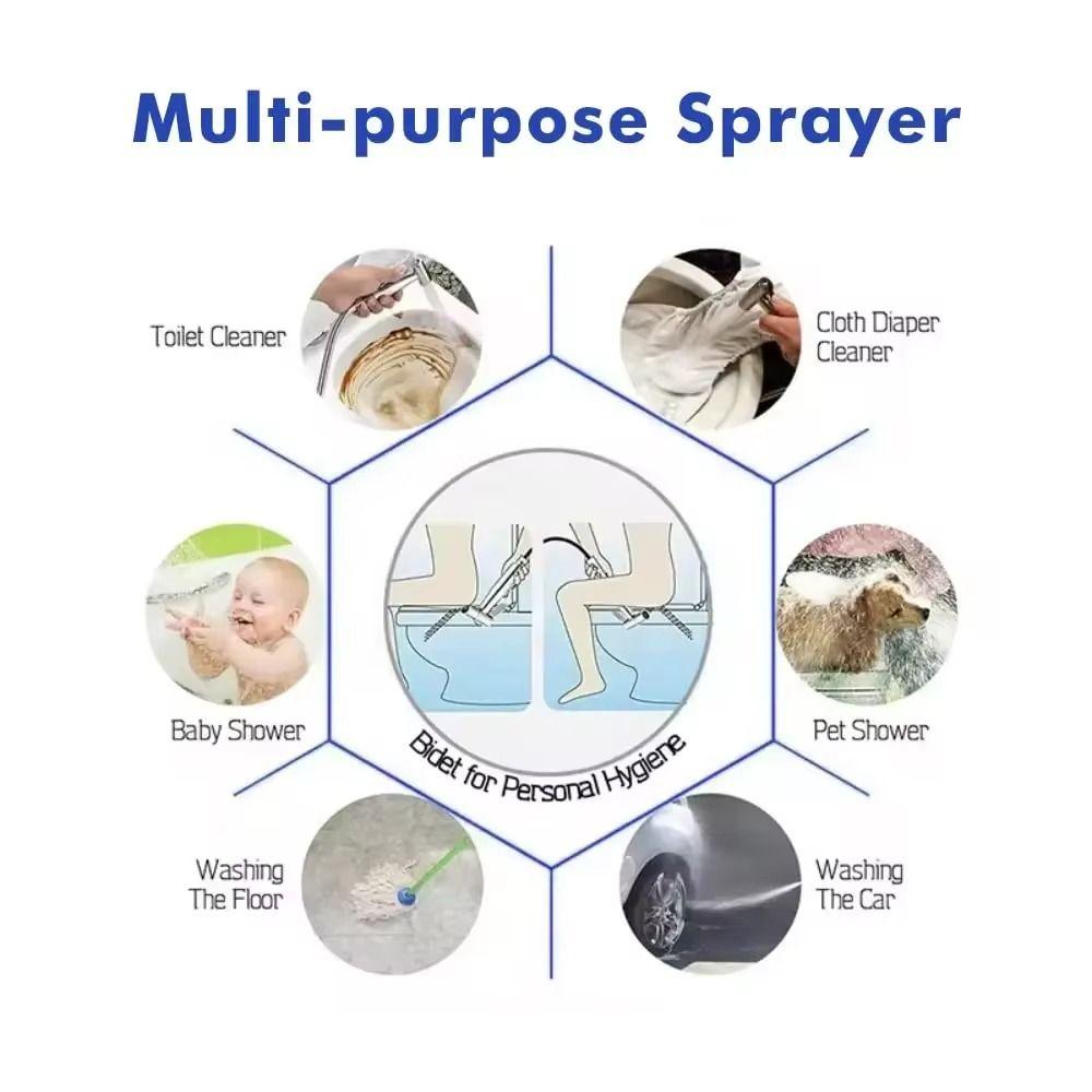 High Pressure Toilet Sprayer Heads Flexible Hose Women Washer Sprinklers  Toilet