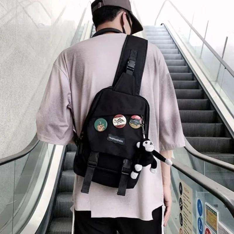 Chaopai Crossbody Bag Casual Shoulder Backpack for Female Students Japanese Sports Chest Bag