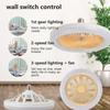 Ceiling Fans with Lighting 30W Dimmable Fan Lamp Modern Smart E27 Lamp Head Fan Light for Home Bedroom Living Room