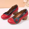 Fashion GKTINOO 2025 Spring Flower Genuine Cow Leather Shoes Women Shoes Elegant Fashion Shoes Woman Retro Handmade Shoes High Heels