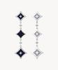 Lola Rose Starry Blue Sandstone Chain Silver Earrings