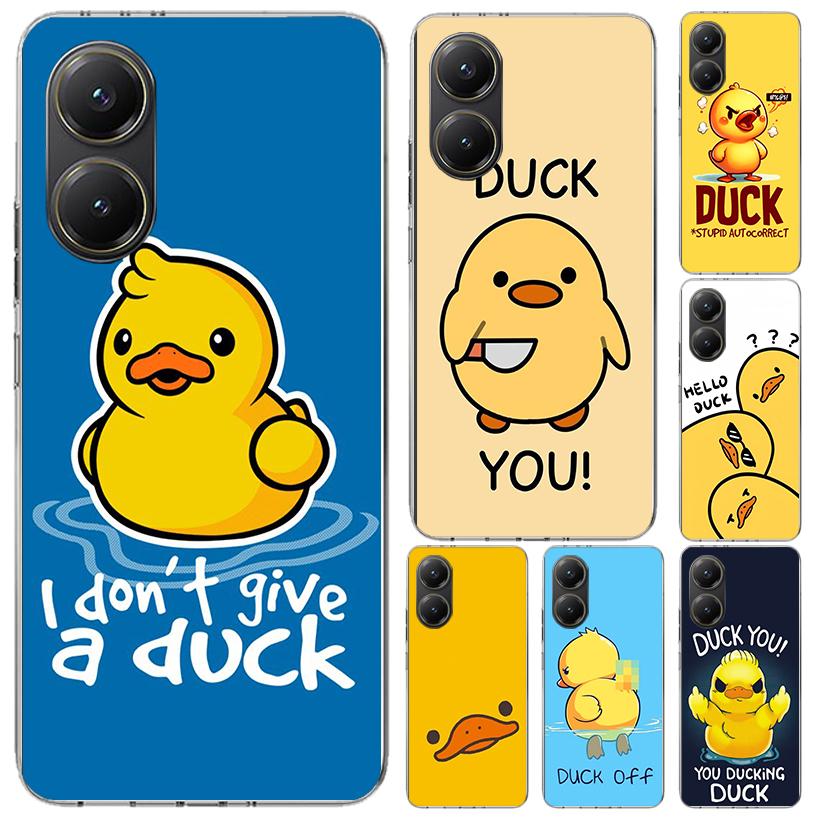 Funny Cute Yellow Duck You Phone Case for Xiaomi Poco X5 X6 X7 Pro F7 Ultra M7 Redmi 15 15C 13 13C 12 12C 10 10A 10C 9 9A 9C 9T