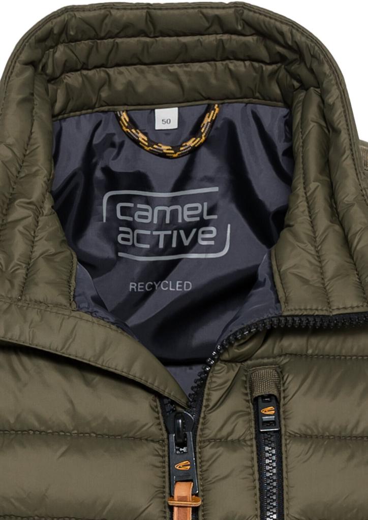 Winter Jacket Camel Active Steppweste Mit Horizontaler Steppung (460210 9E52 93) Olive-brown