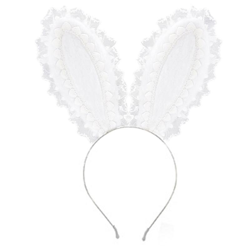 Elegant Ribbon Hair Clip Headpiece With Lace Ruffle Trim Design For Women And Girl Anime Event Gathering Hair Ornament