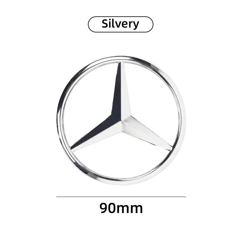 

C200 E200 For Mercedes Benz 9cm ABS Car Rear Decal Trunk Emblem Sticker For Mercedes Benz S320 W164 W203 W204 W168 C180 E320 A20 срібний