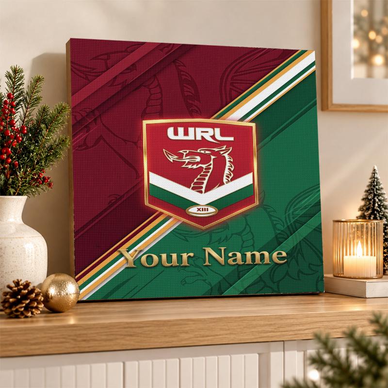 Wales Rugby Custom Name Text 5D Diamond Painting Kit DIY Full Drill Diamond Art Decoration