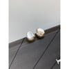 Sterling Silver Needle Fashion Niche Normcore Bag Design Shaped Metal Brushed Water Drop Beanie Earrings Fancy Ear Studs