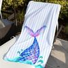 Mermaid Tail Dreamlike Fairytale Cartoon Quick Drying Beach Towels Are Suitable For Swimming Pools Camping Yoga And The Gym
