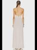 2024 European & American Style V-Neck Splicing Backless Chiffon Suspender Dress for Women