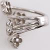LOUIS VUITTON Ring Flower Full Ring M68130 Silver metallic #5.1(US Size) 5.0g Women Used