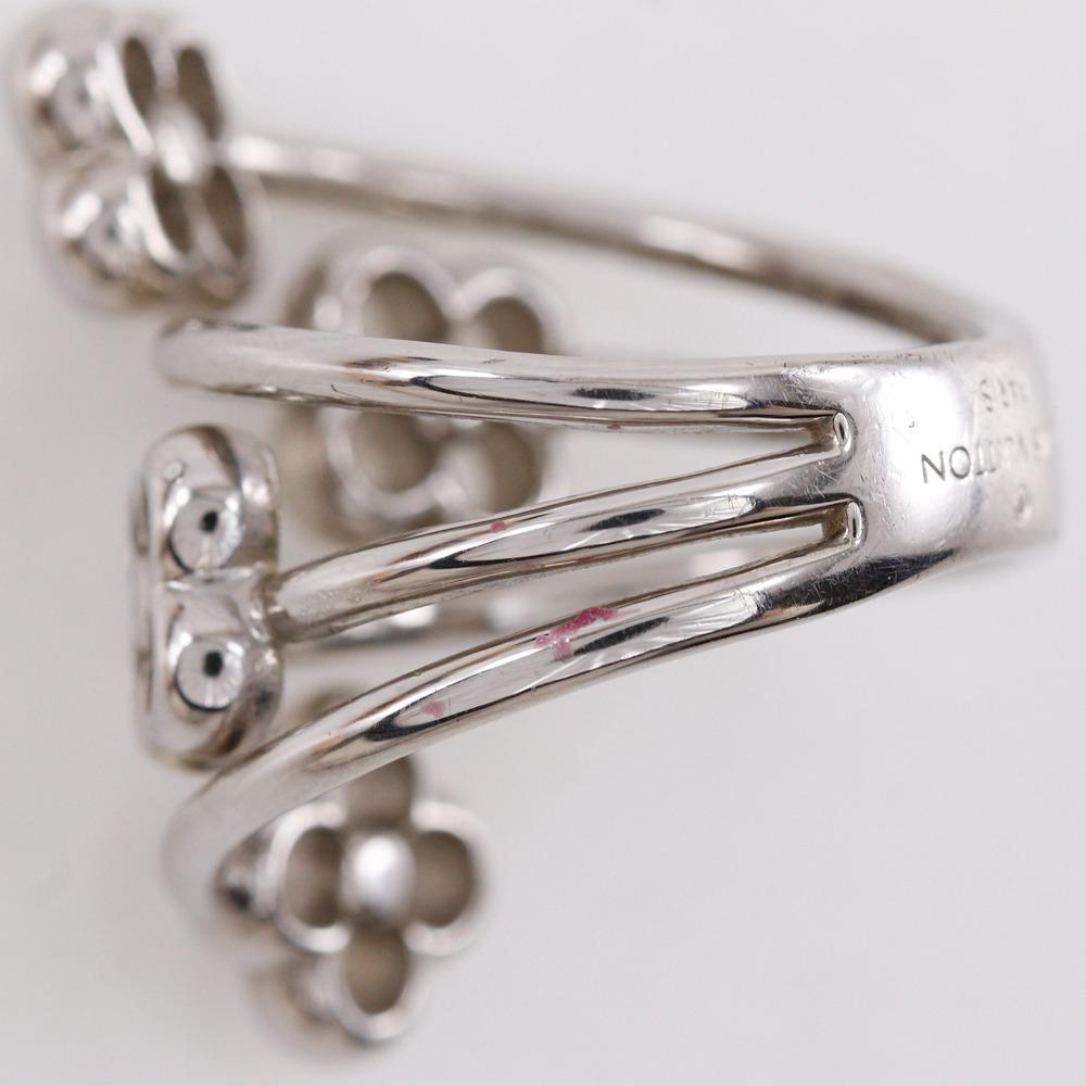 LOUIS VUITTON Ring Flower Full Ring M68130 Silver metallic #5.1(US Size) 5.0g Women Used