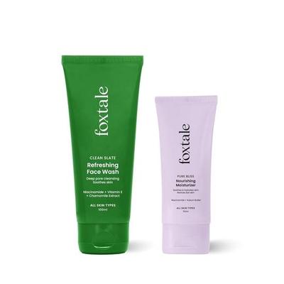 Foxtale Combo | Duo pentru Luminozitate Zilnică | Cu Spumă de Față Revigorantă Foxtale 100ml + Cremă Hidratantă Hrănitoare Foxtale 50ml