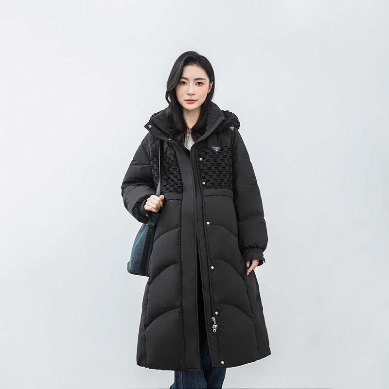Yaya Women's Long Hooded Down Jacket