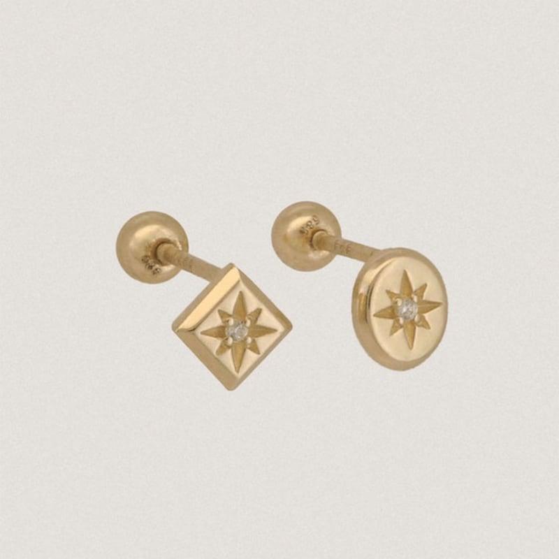 Youngglow 14k Sparkle Carving Piercing (2type)